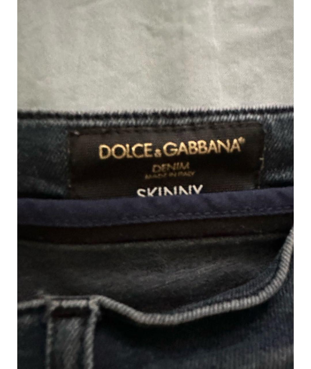 DOLCE&GABBANA Темно-синие джинсы, фото 4