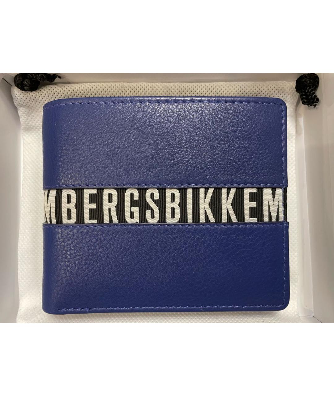 BIKKEMBERGS Синий кожаный кошелек, фото 8