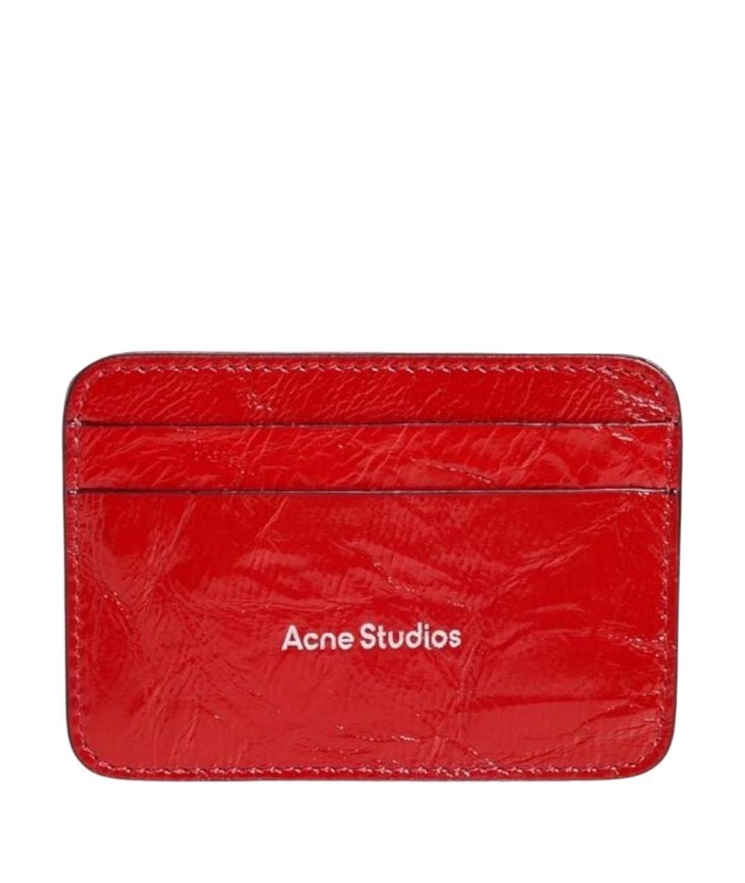 ACNE STUDIOS Красный кожаный кардхолдер, фото 1