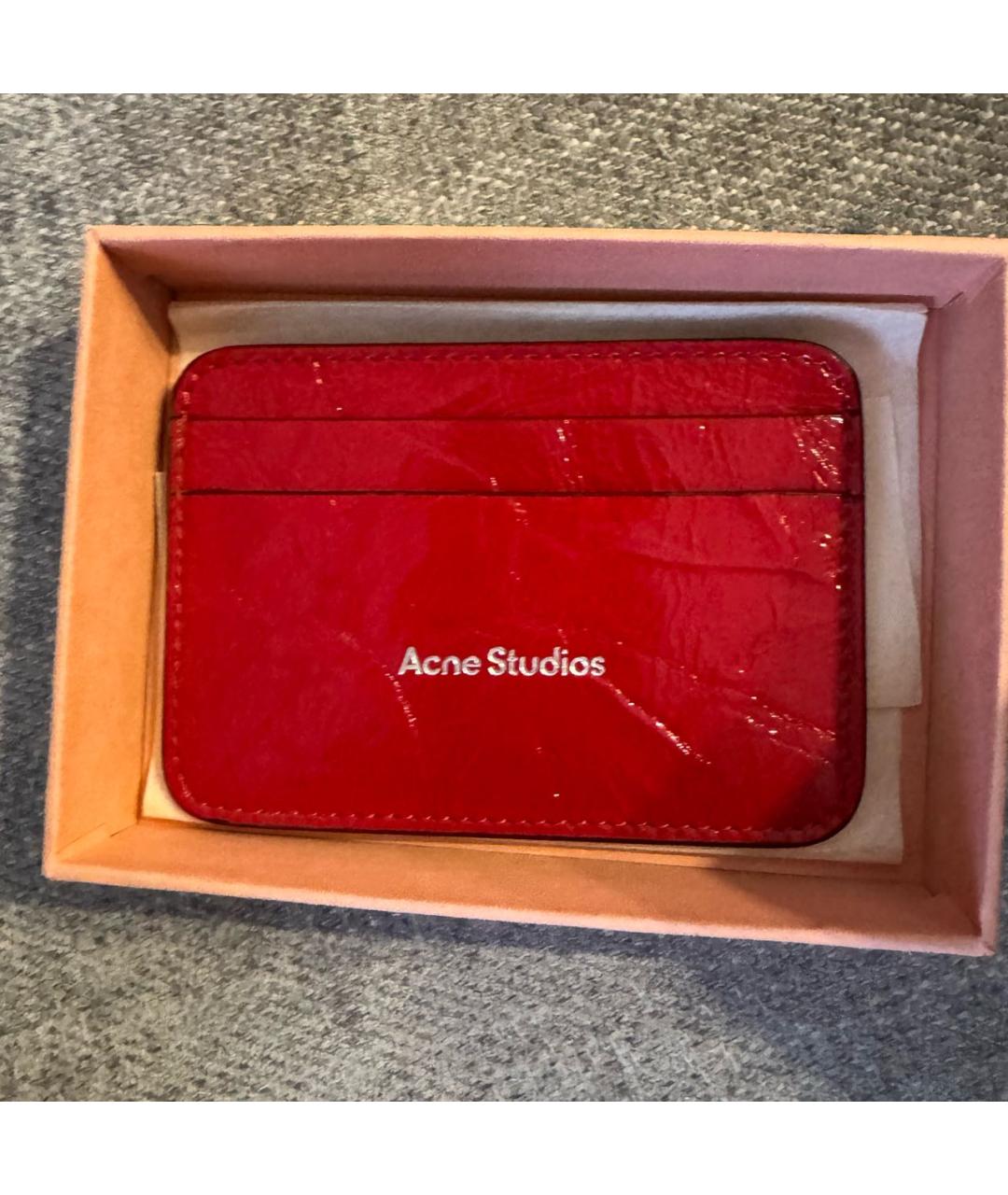 ACNE STUDIOS Красный кожаный кардхолдер, фото 5