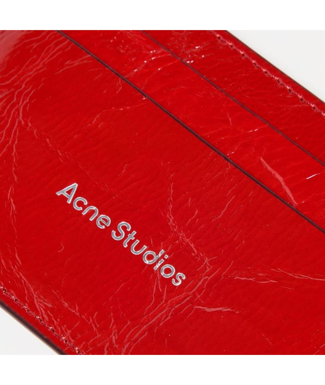 ACNE STUDIOS Красный кожаный кардхолдер, фото 2