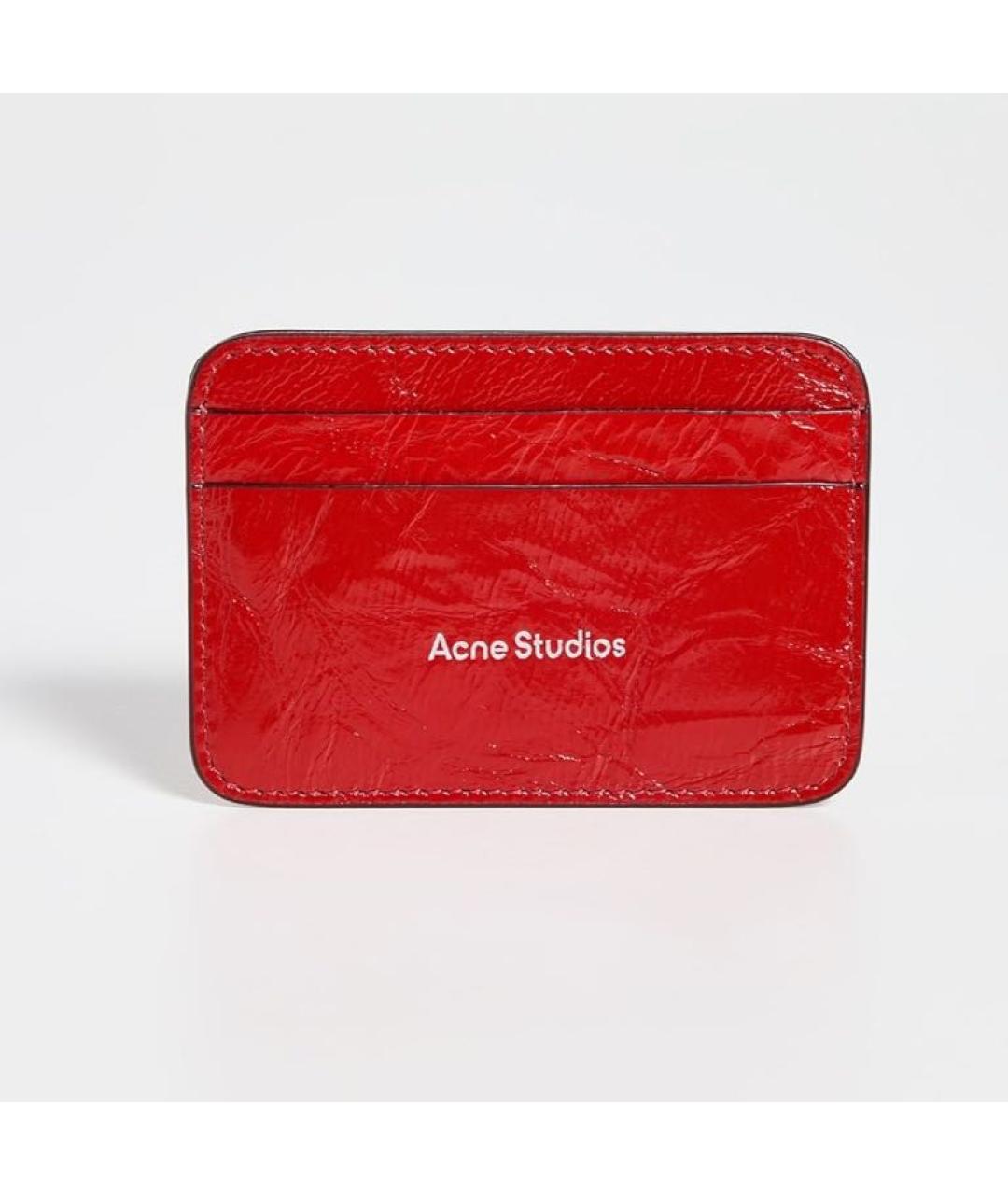 ACNE STUDIOS Красный кожаный кардхолдер, фото 6