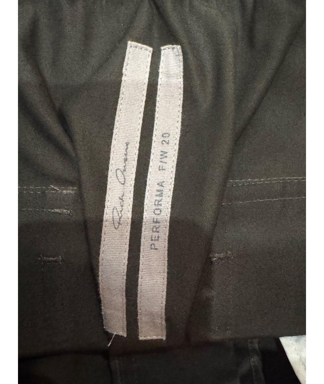 RICK OWENS Серые полиэстеровые повседневные брюки, фото 5