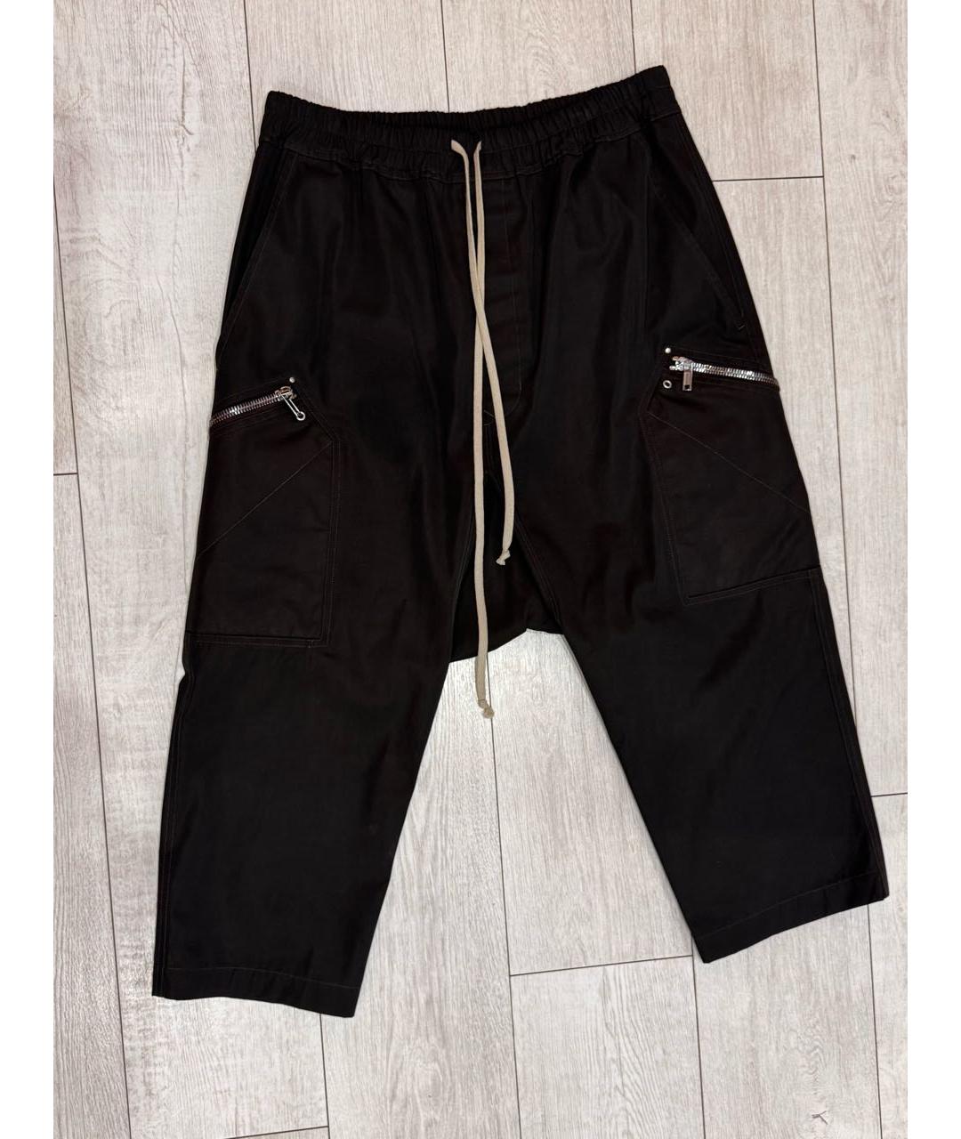 RICK OWENS Серые полиэстеровые повседневные брюки, фото 8