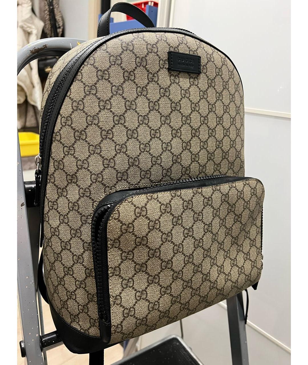 GUCCI Коричневый кожаный рюкзак, фото 2