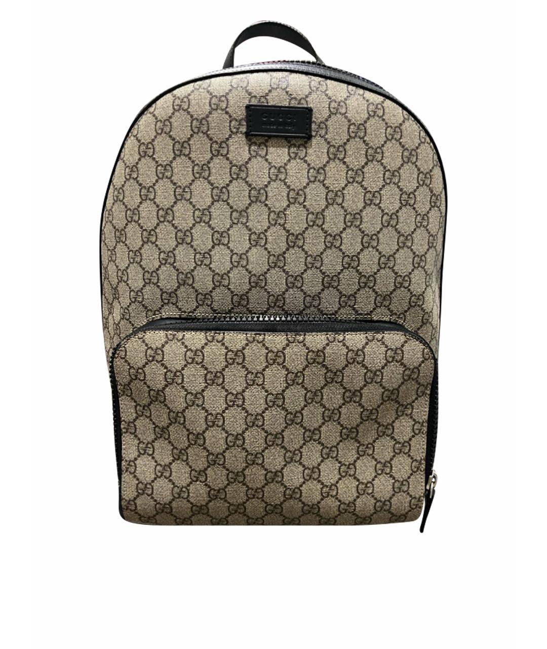 GUCCI Коричневый кожаный рюкзак, фото 1