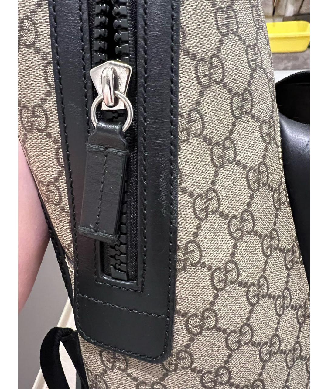 GUCCI Коричневый кожаный рюкзак, фото 4