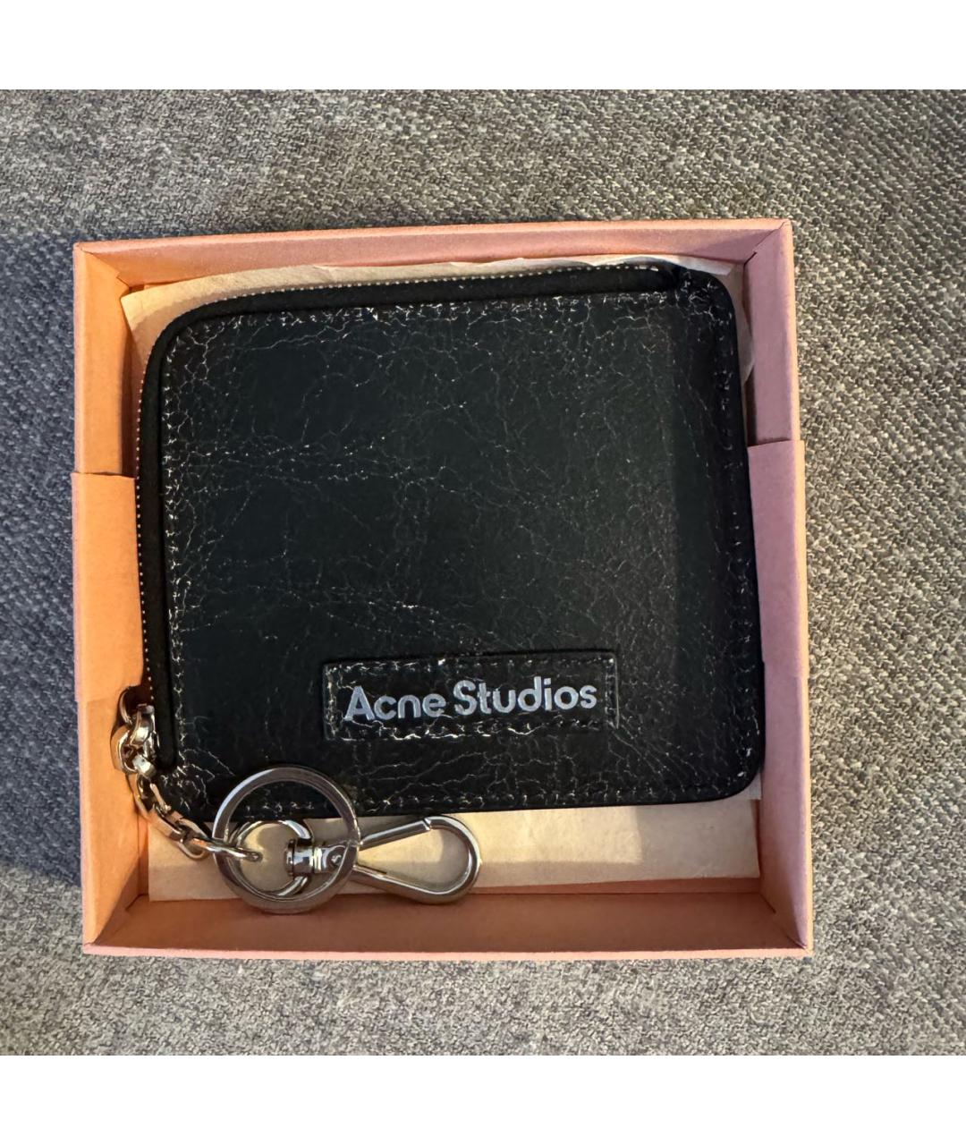 ACNE STUDIOS Черный кожаный кардхолдер, фото 8
