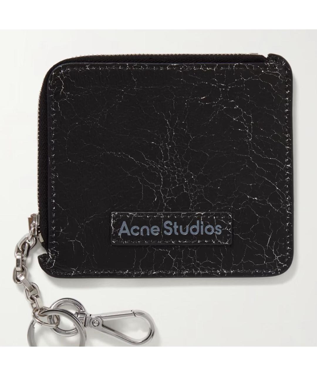 ACNE STUDIOS Черный кожаный кардхолдер, фото 5