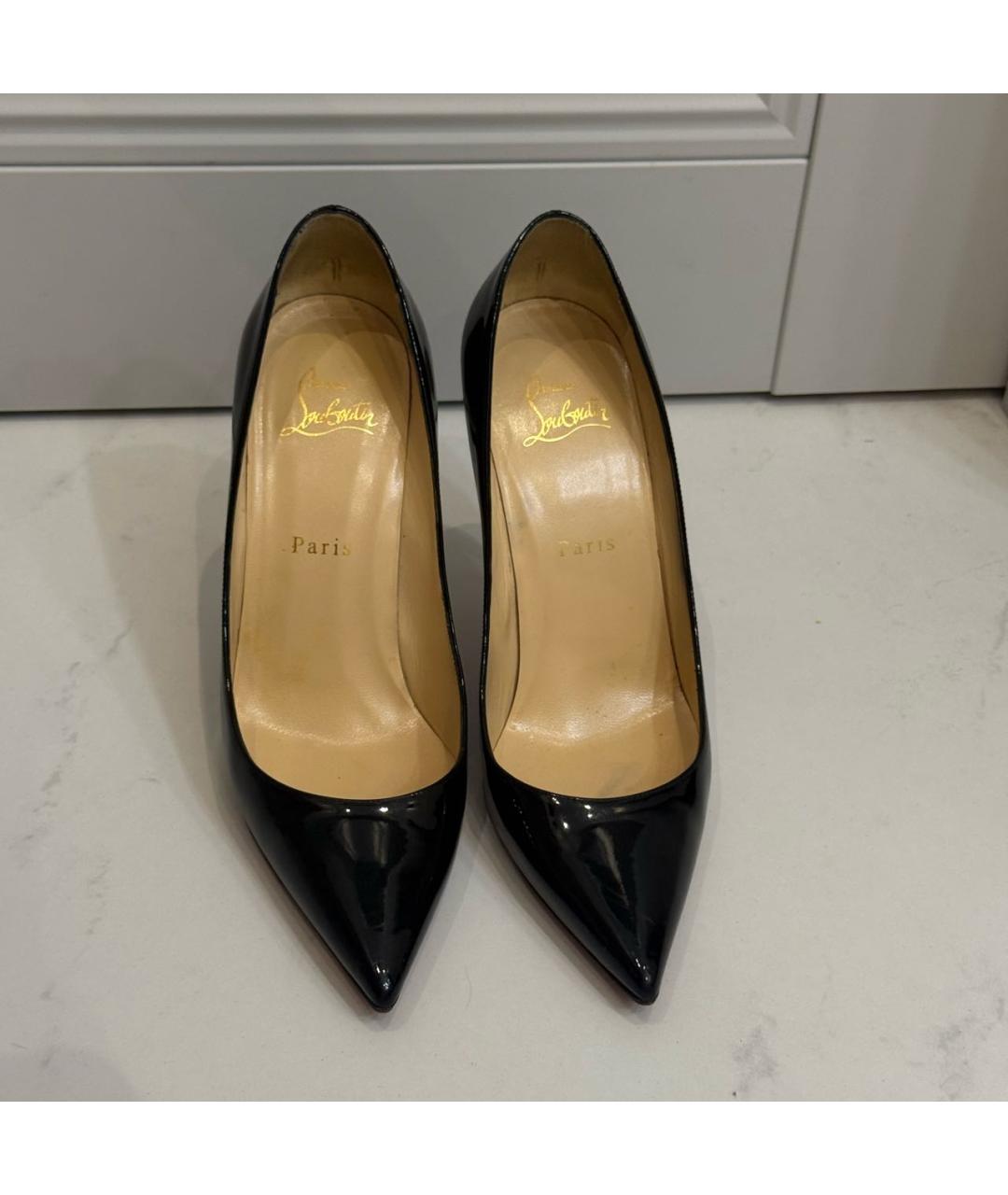 CHRISTIAN LOUBOUTIN Черные туфли из лакированной кожи, фото 2