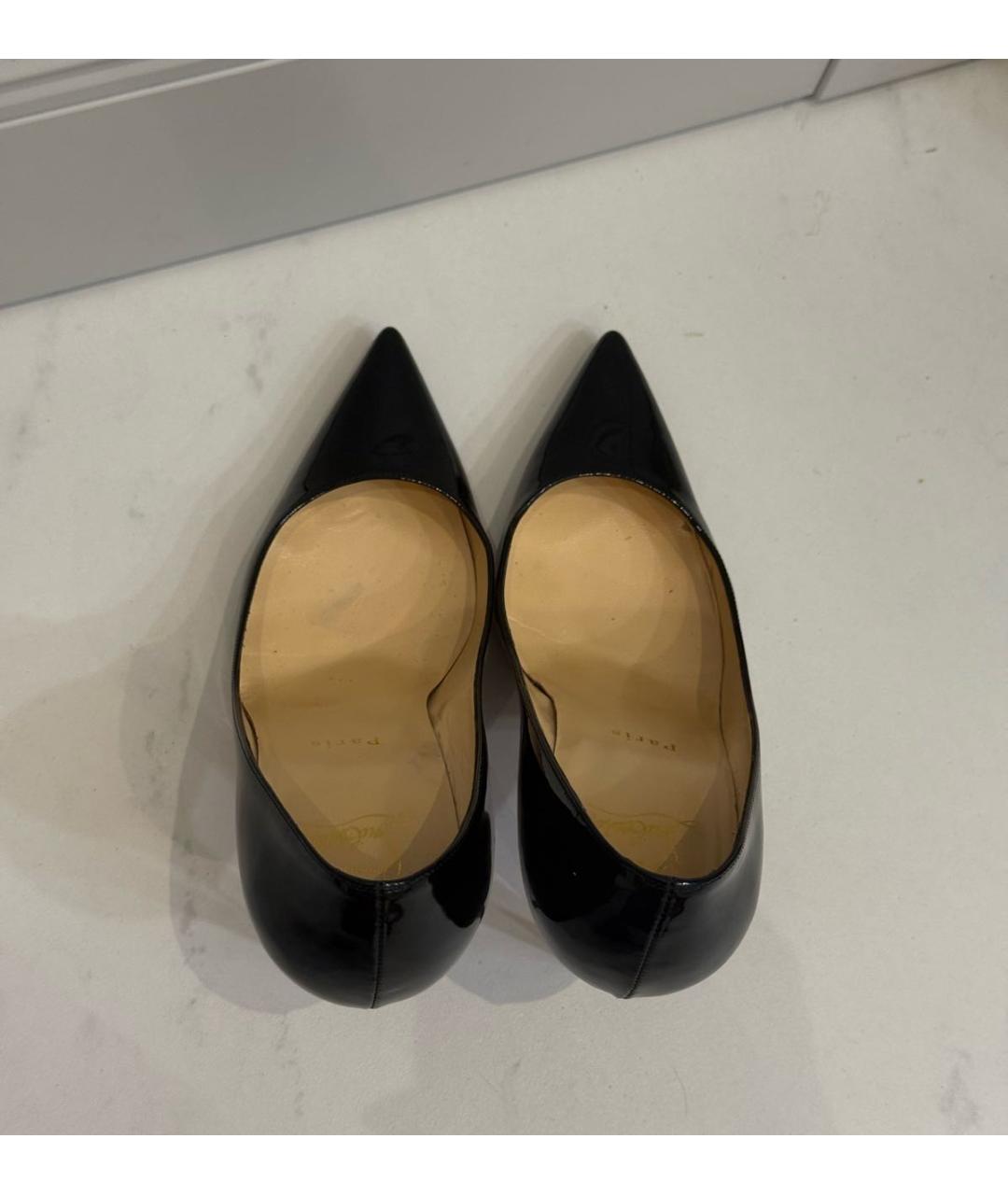 CHRISTIAN LOUBOUTIN Черные туфли из лакированной кожи, фото 3