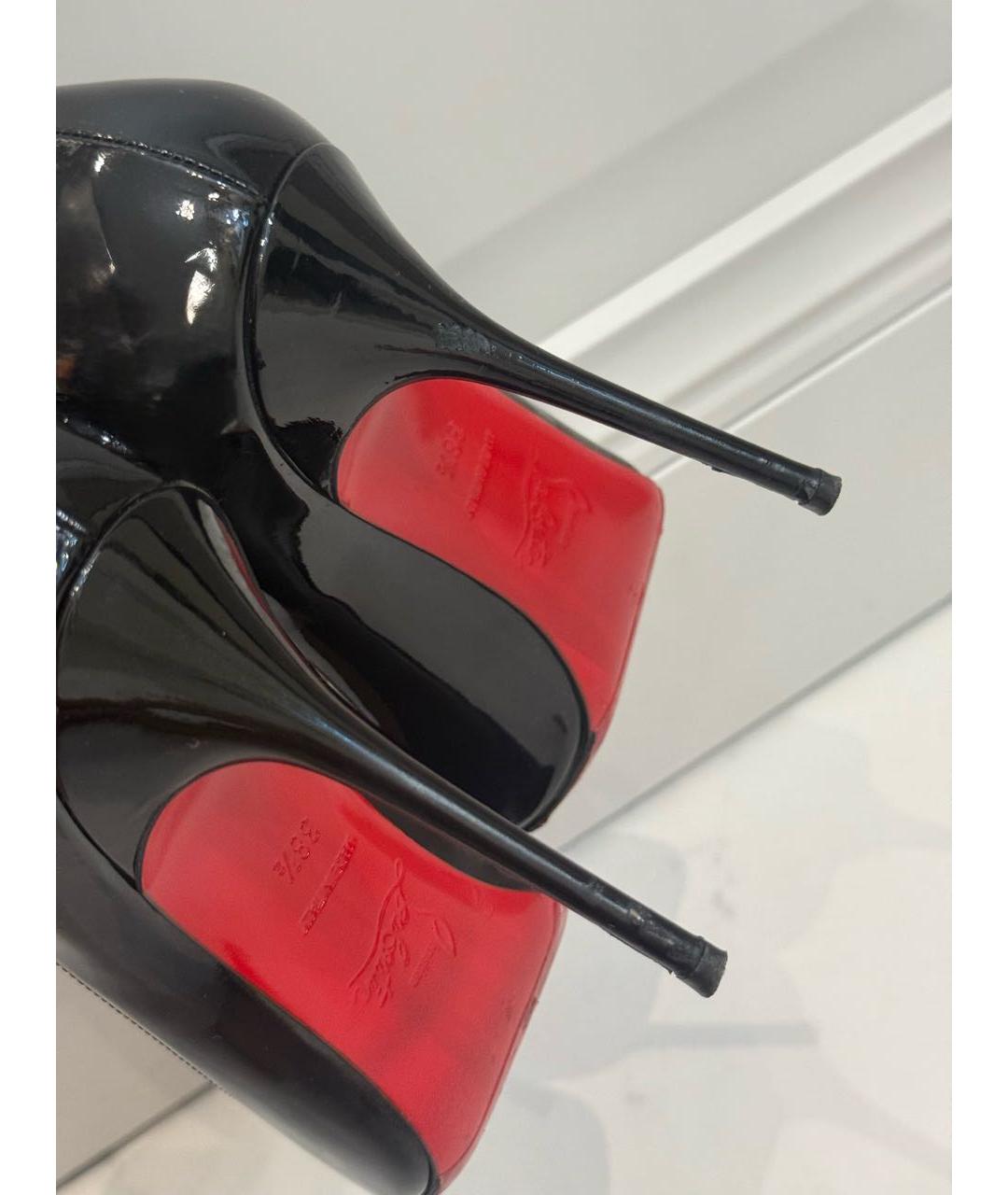 CHRISTIAN LOUBOUTIN Черные туфли из лакированной кожи, фото 5