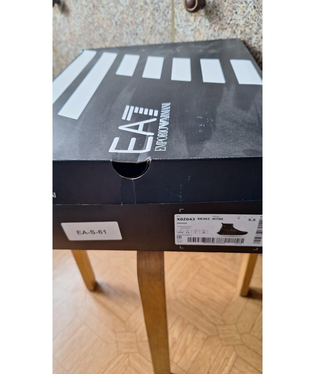 EMPORIO ARMANI Черные кроссовки, фото 6
