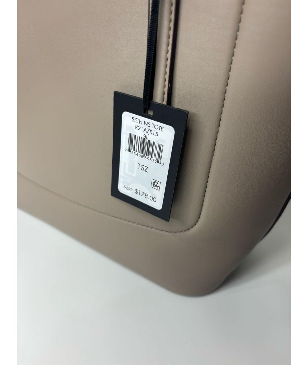 DKNY Бежевая сумка тоут из искусственной кожи, фото 6
