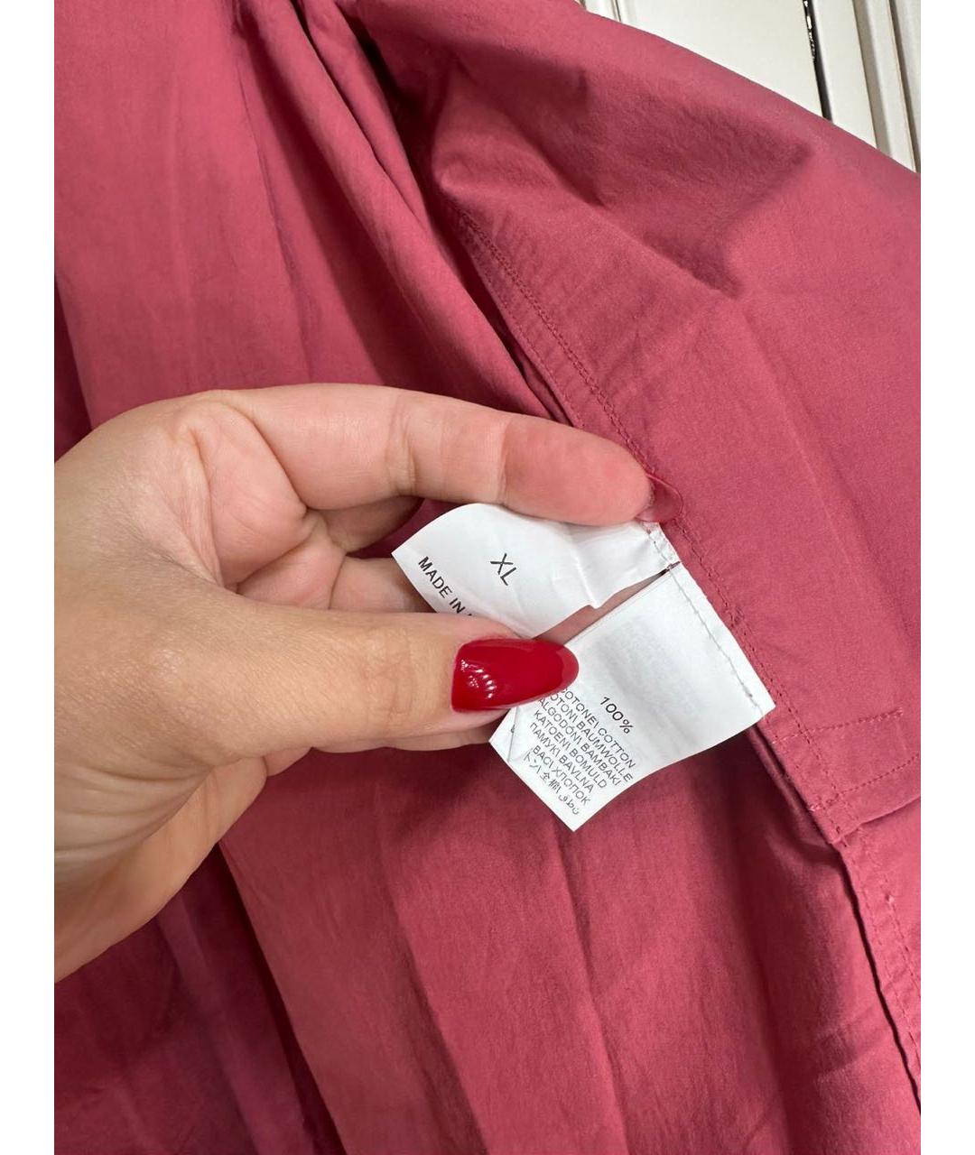 BRUNELLO CUCINELLI Бордовое хлопковое повседневное платье, фото 2