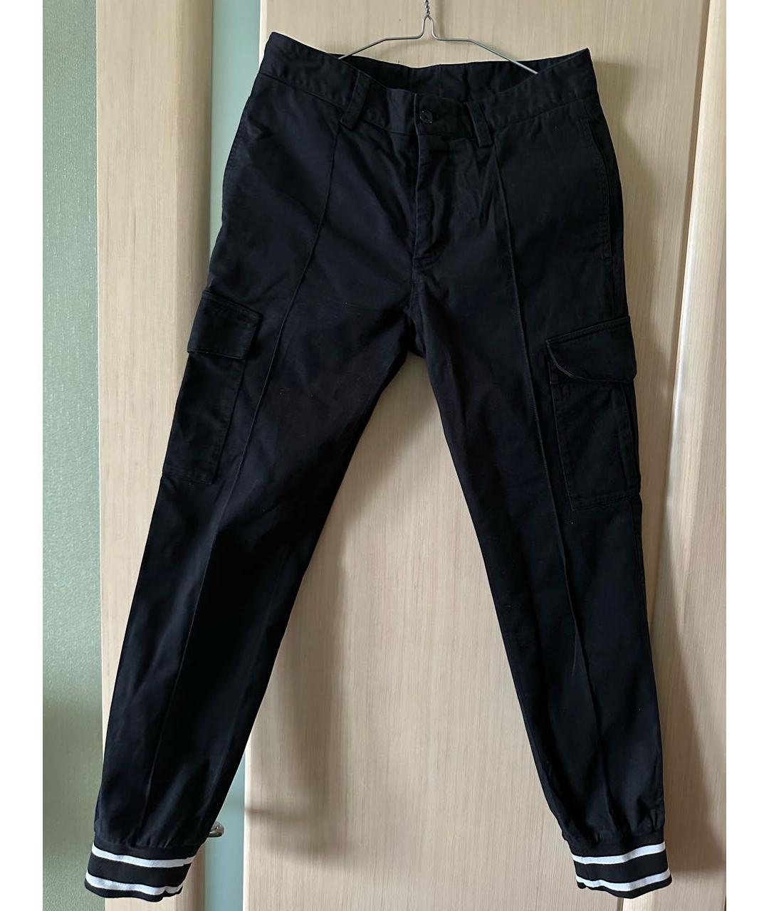 DOLCE&GABBANA Черные хлопковые повседневные брюки, фото 5