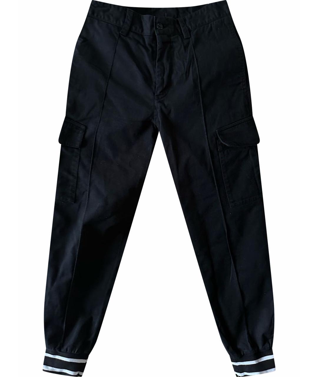 DOLCE&GABBANA Черные хлопковые повседневные брюки, фото 1