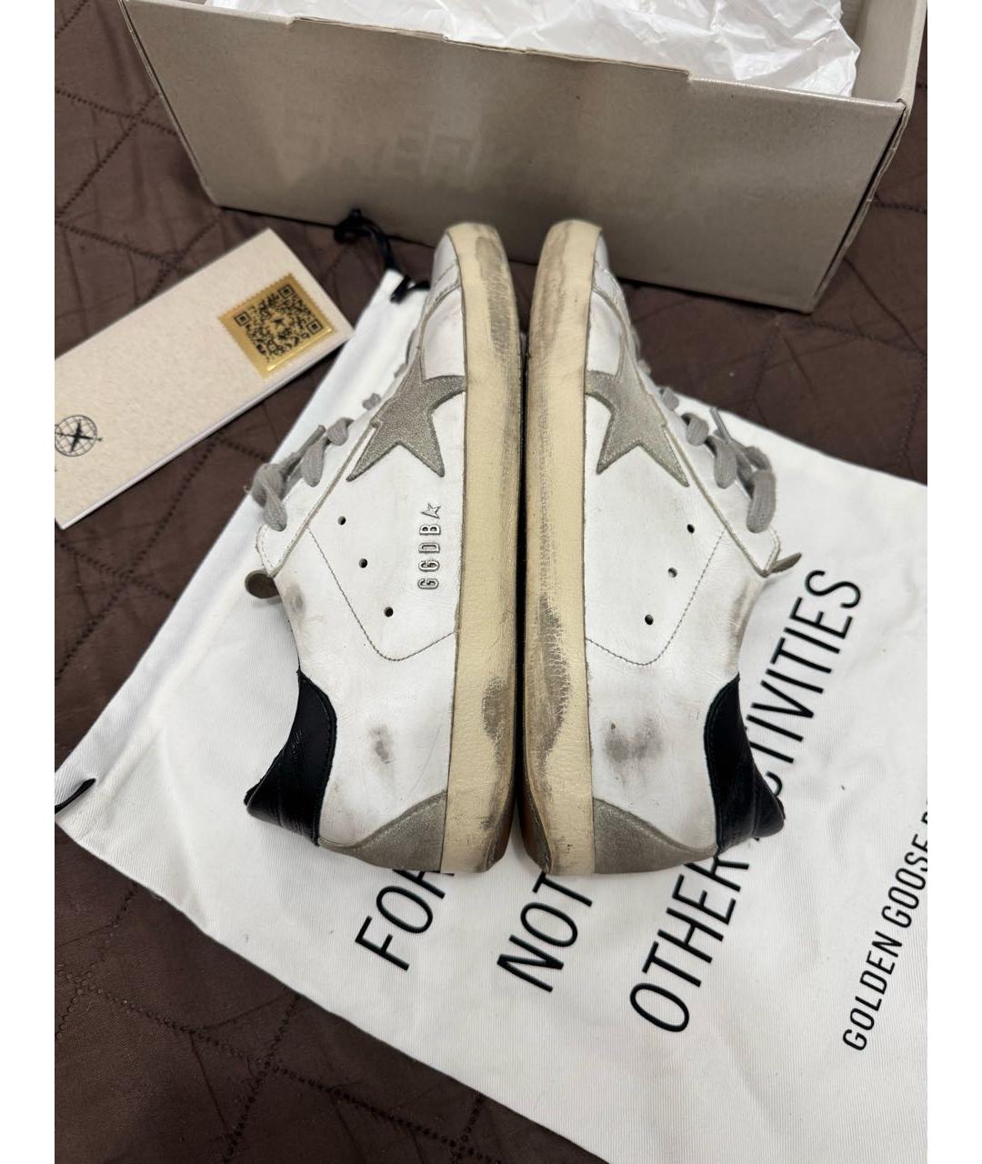 GOLDEN GOOSE DELUXE BRAND Белые кожаные кеды, фото 6