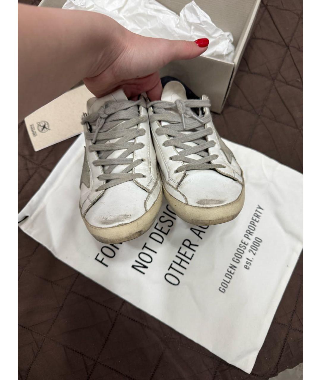 GOLDEN GOOSE DELUXE BRAND Белые кожаные кеды, фото 3