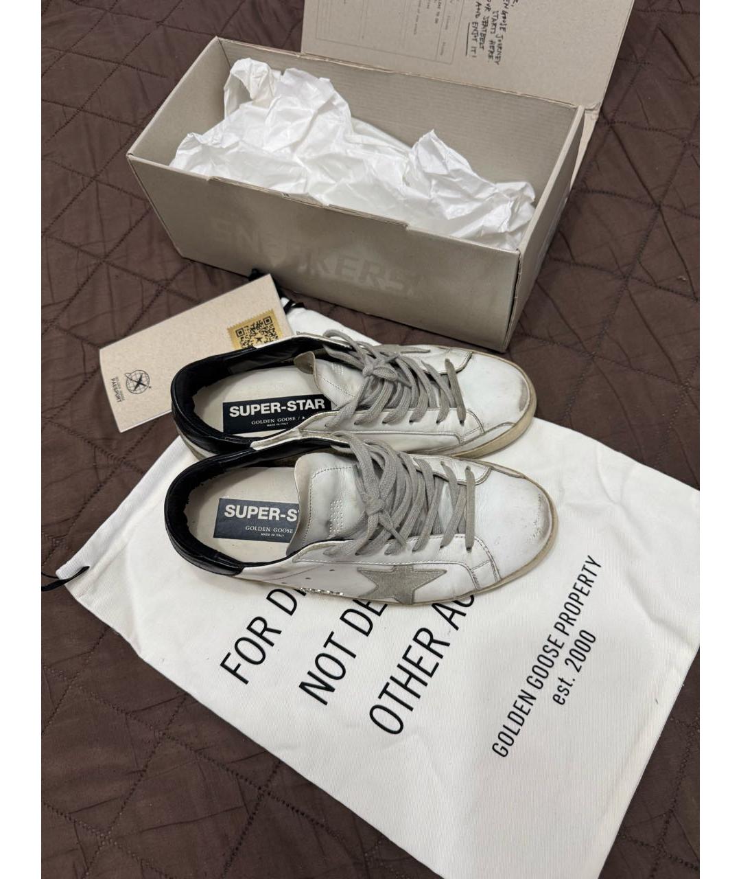 GOLDEN GOOSE DELUXE BRAND Белые кожаные кеды, фото 5