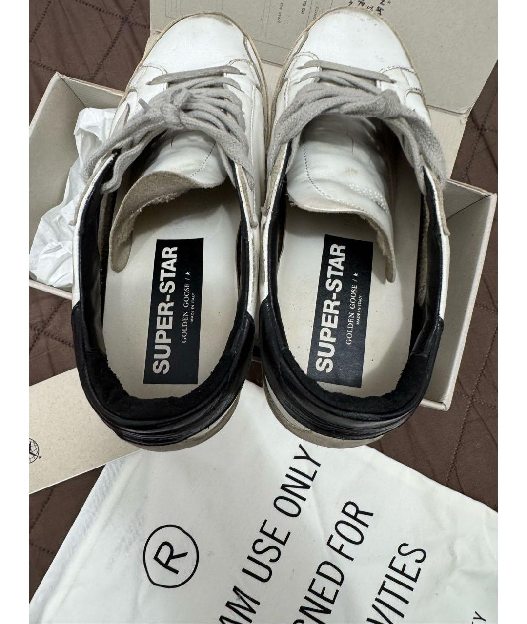 GOLDEN GOOSE DELUXE BRAND Белые кожаные кеды, фото 4