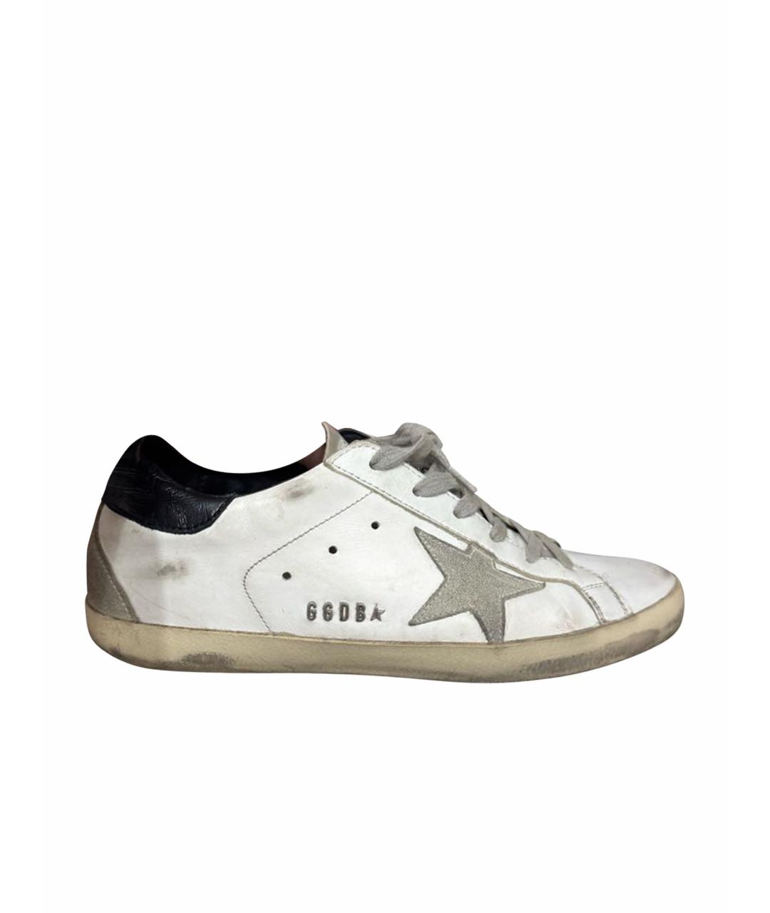 GOLDEN GOOSE DELUXE BRAND Белые кожаные кеды, фото 1