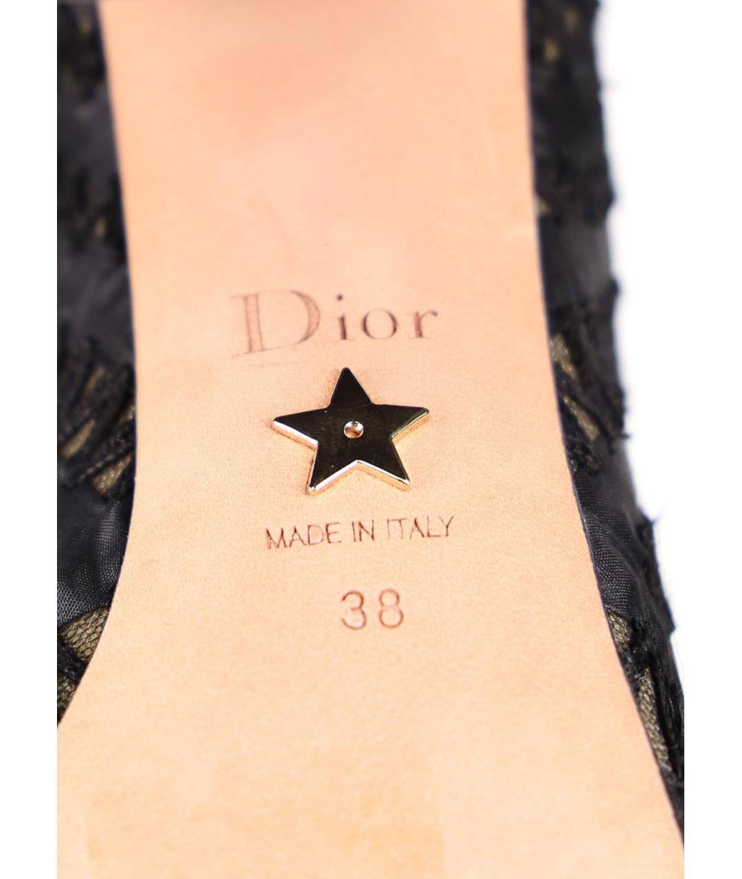 CHRISTIAN DIOR Черные текстильные ботильоны, фото 5