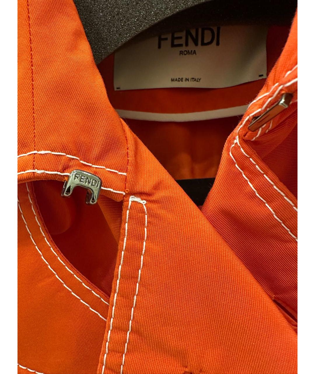 FENDI Оранжевый тренч/плащ, фото 7