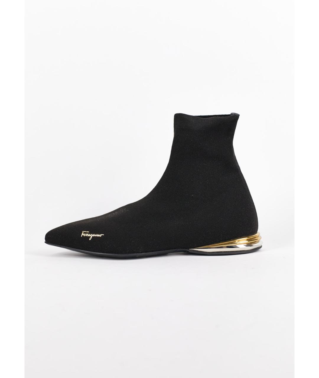 FERRAGAMO Черные текстильные ботинки, фото 7