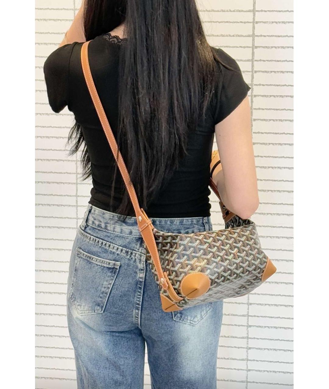 GOYARD Коричневая косметичка, фото 8