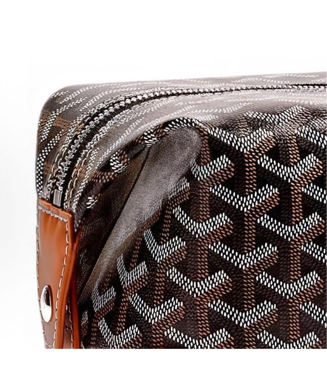GOYARD Коричневая косметичка, фото 5