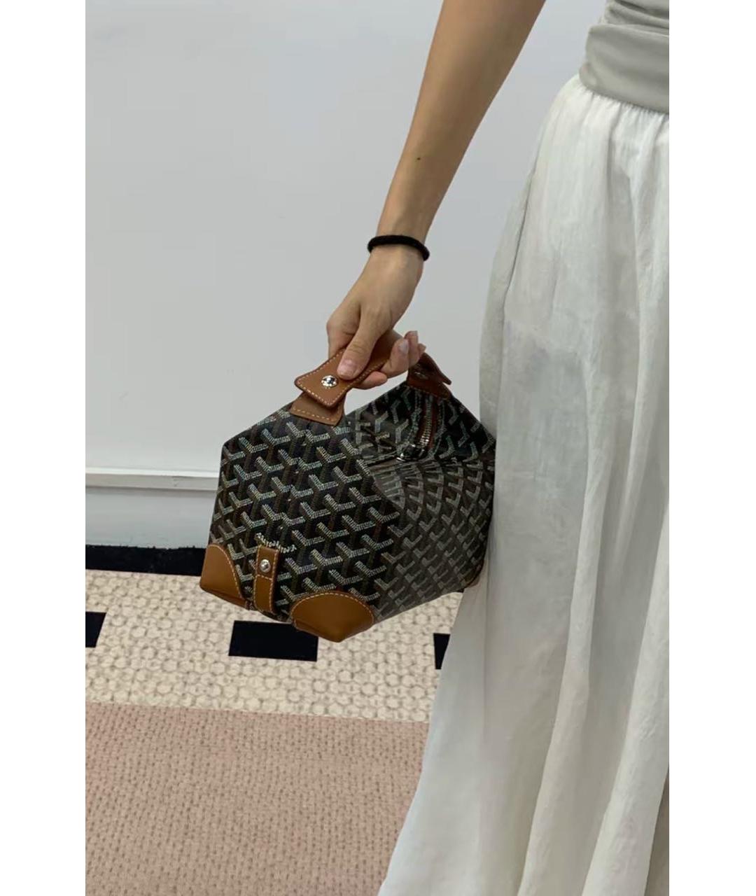 GOYARD Коричневая косметичка, фото 7