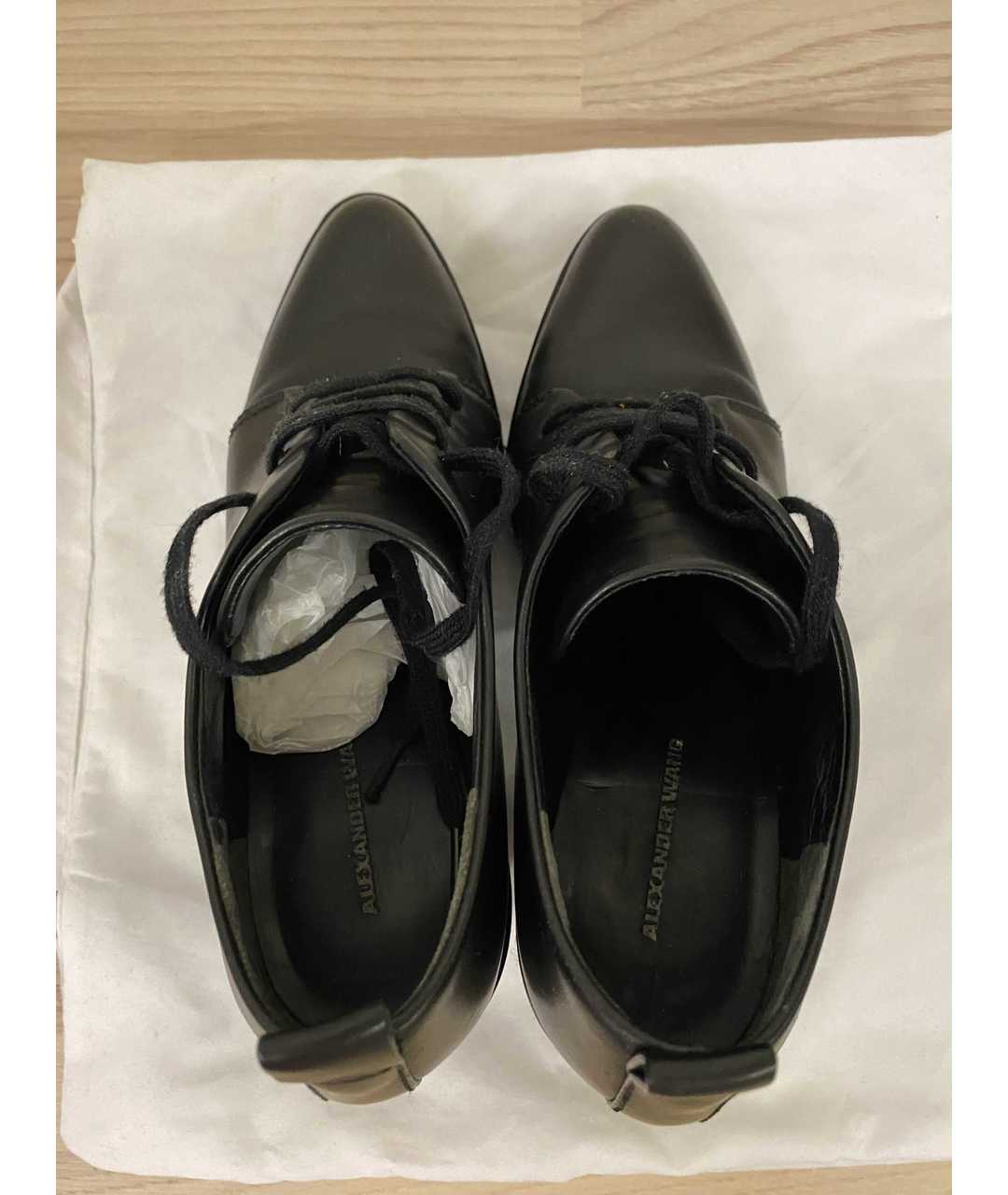 ALEXANDER WANG Черные кожаные ботинки, фото 3
