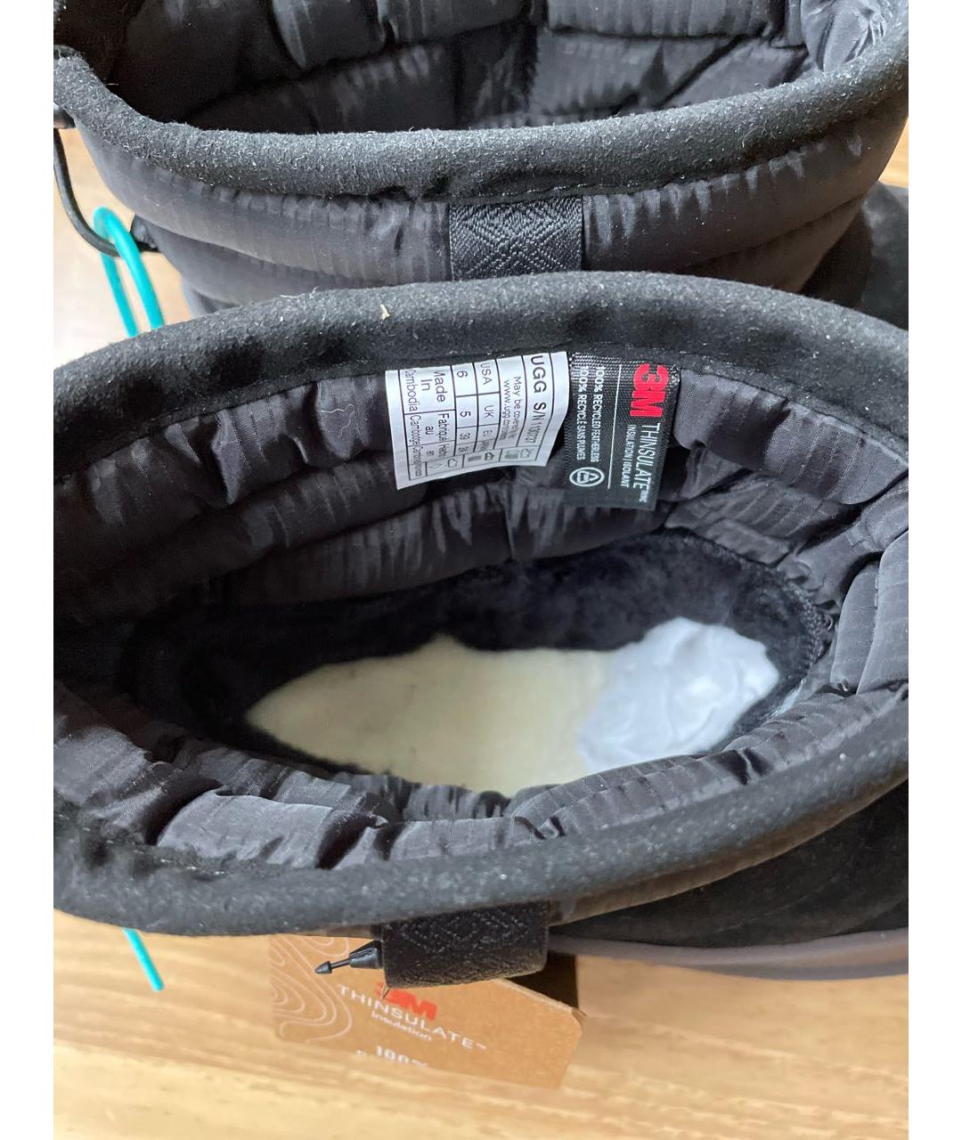 UGG AUSTRALIA Черные синтетические сапоги, фото 6