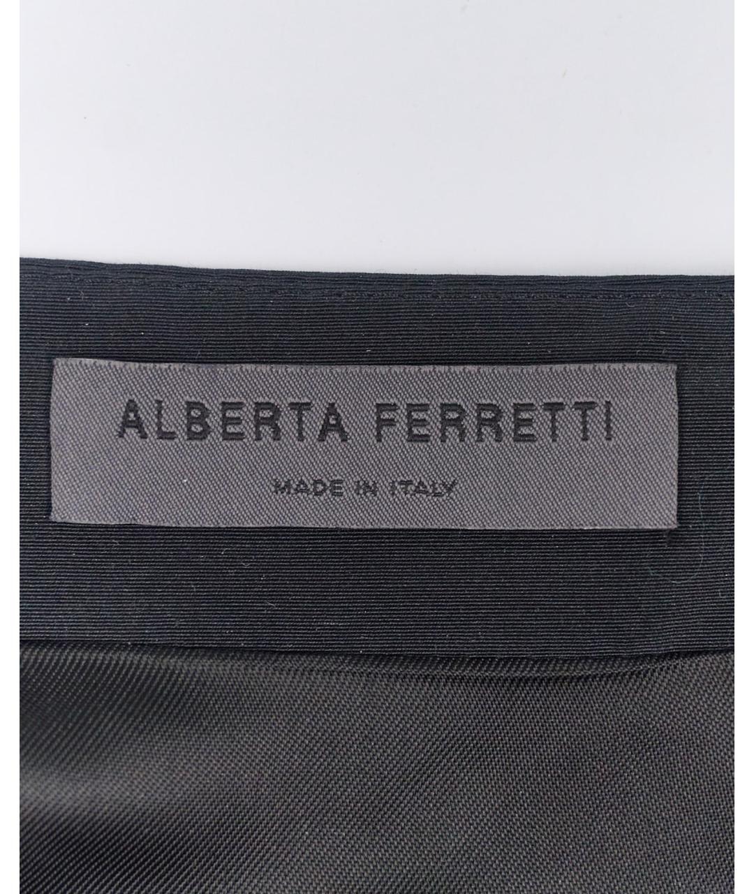 ALBERTA FERRETTI Серый шерстяной костюм с брюками, фото 8