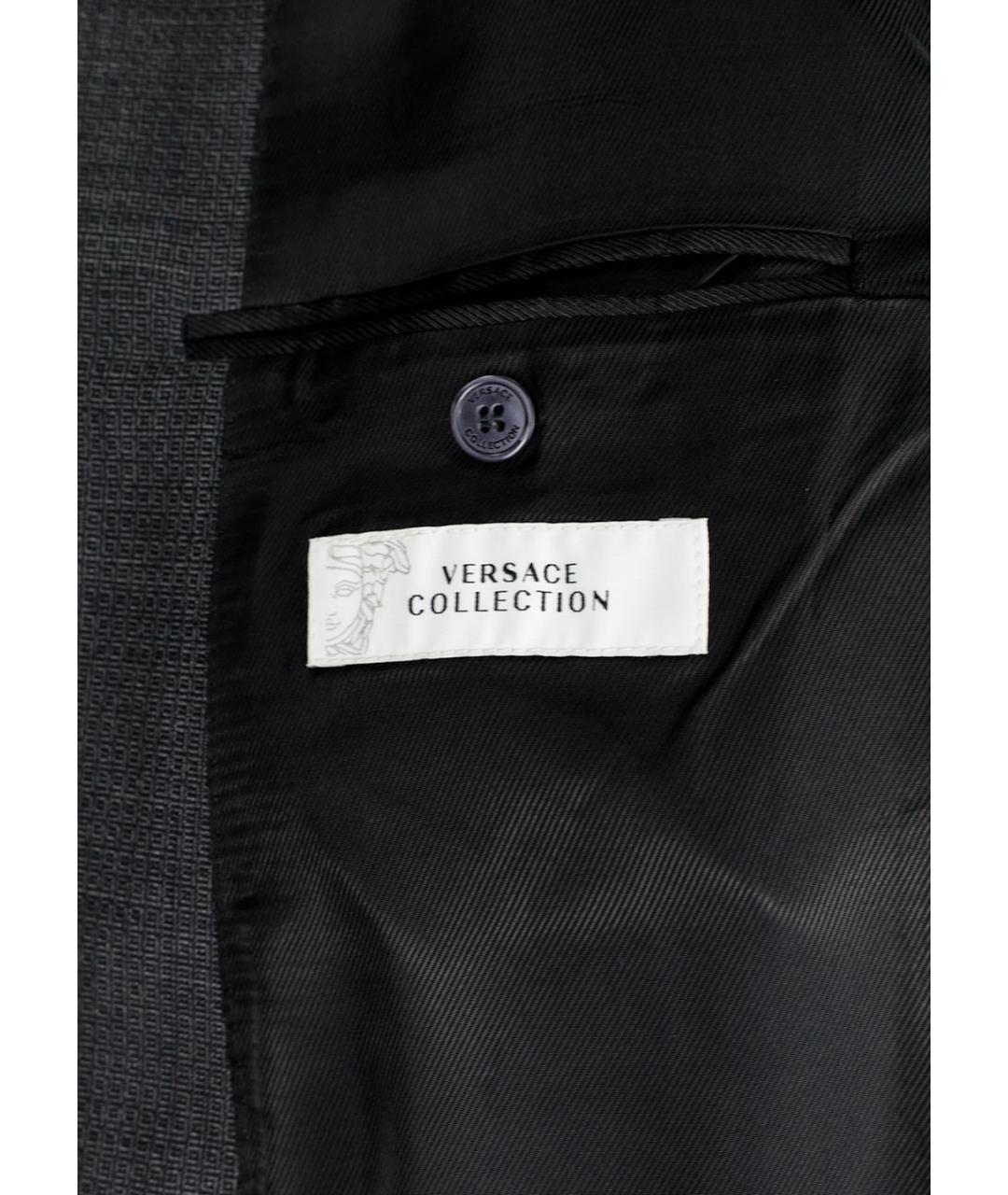 VERSACE COLLECTION Серый классический костюм, фото 4
