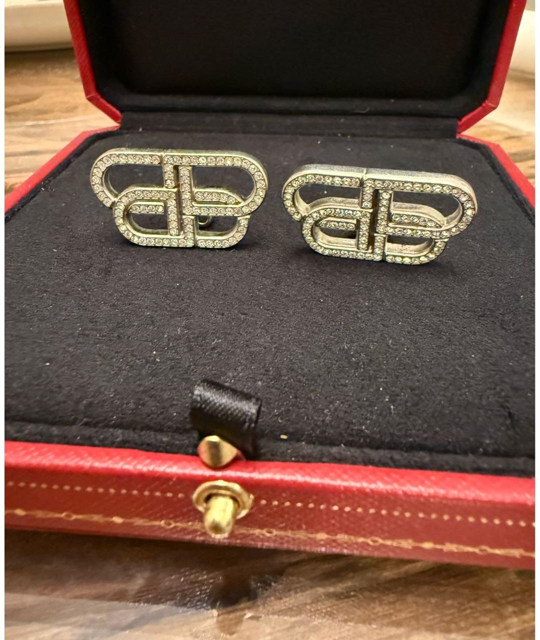 BALENCIAGA Серебряные металлические серьги, фото 5