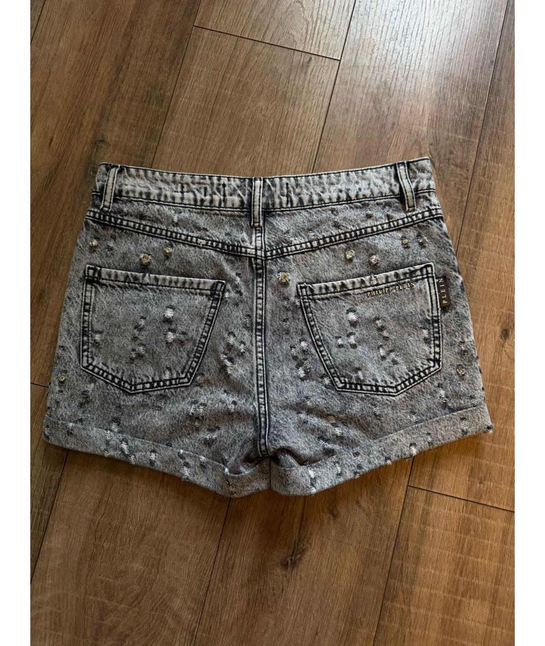 PHILIPP PLEIN Серые шорты, фото 4