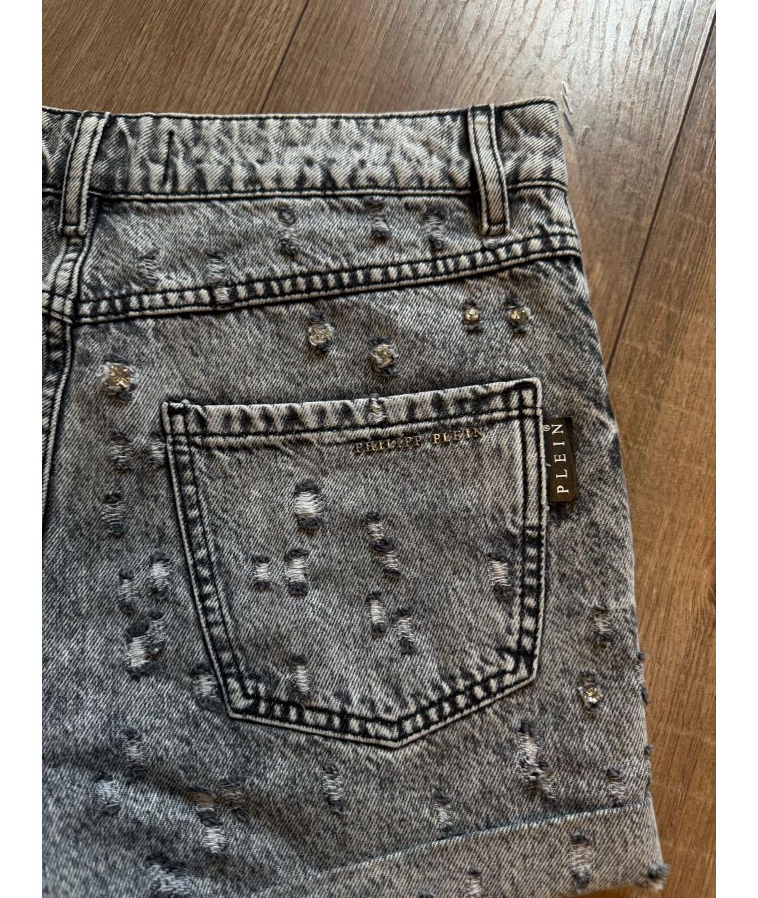 PHILIPP PLEIN Серые шорты, фото 3