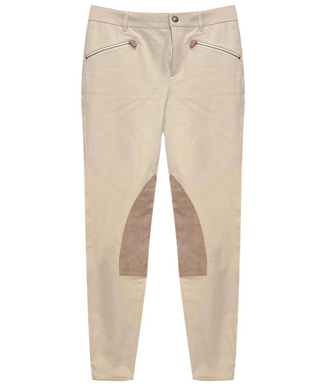 RALPH LAUREN Бежевые хлопковые брюки узкие, фото 1