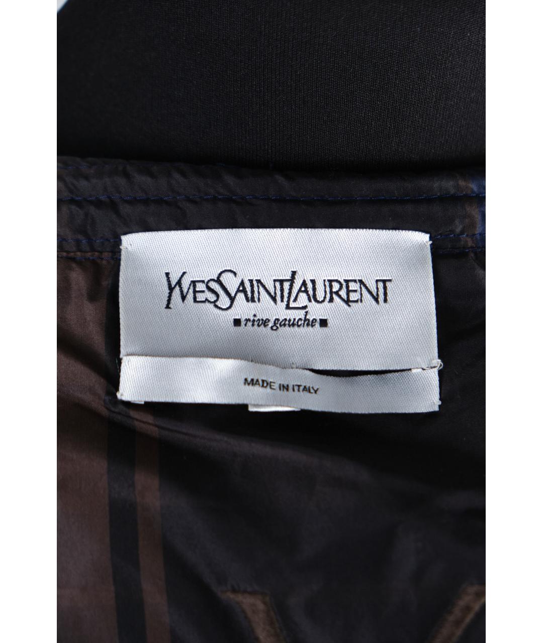 SAINT LAURENT Коричневая кожаная куртка, фото 3