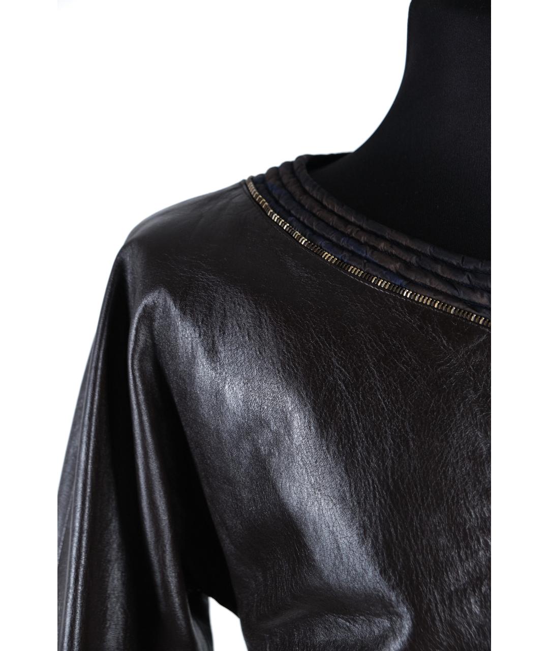 SAINT LAURENT Коричневая кожаная куртка, фото 5