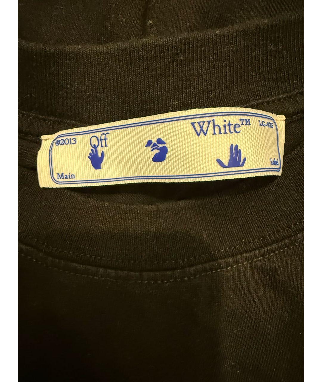 OFF-WHITE Черная хлопковая футболка, фото 3