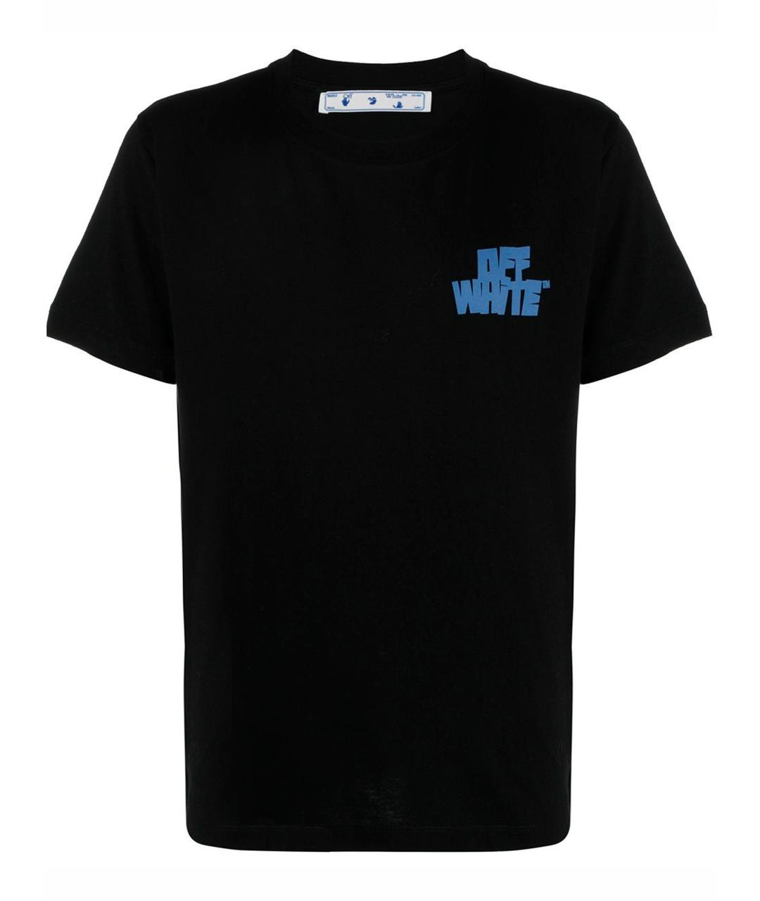 OFF-WHITE Черная хлопковая футболка, фото 1