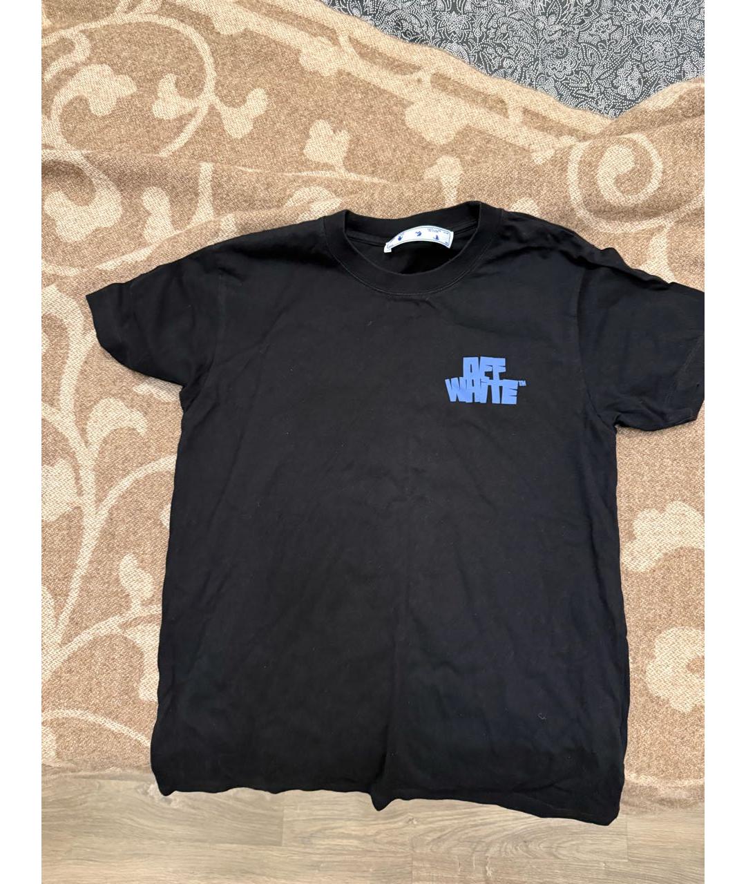 OFF-WHITE Черная хлопковая футболка, фото 4
