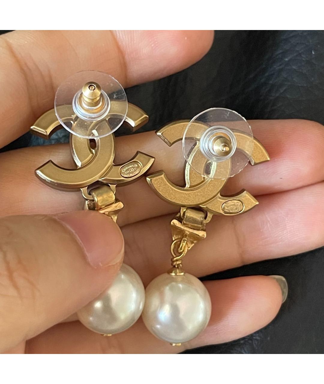 CHANEL Золотые серьги, фото 5