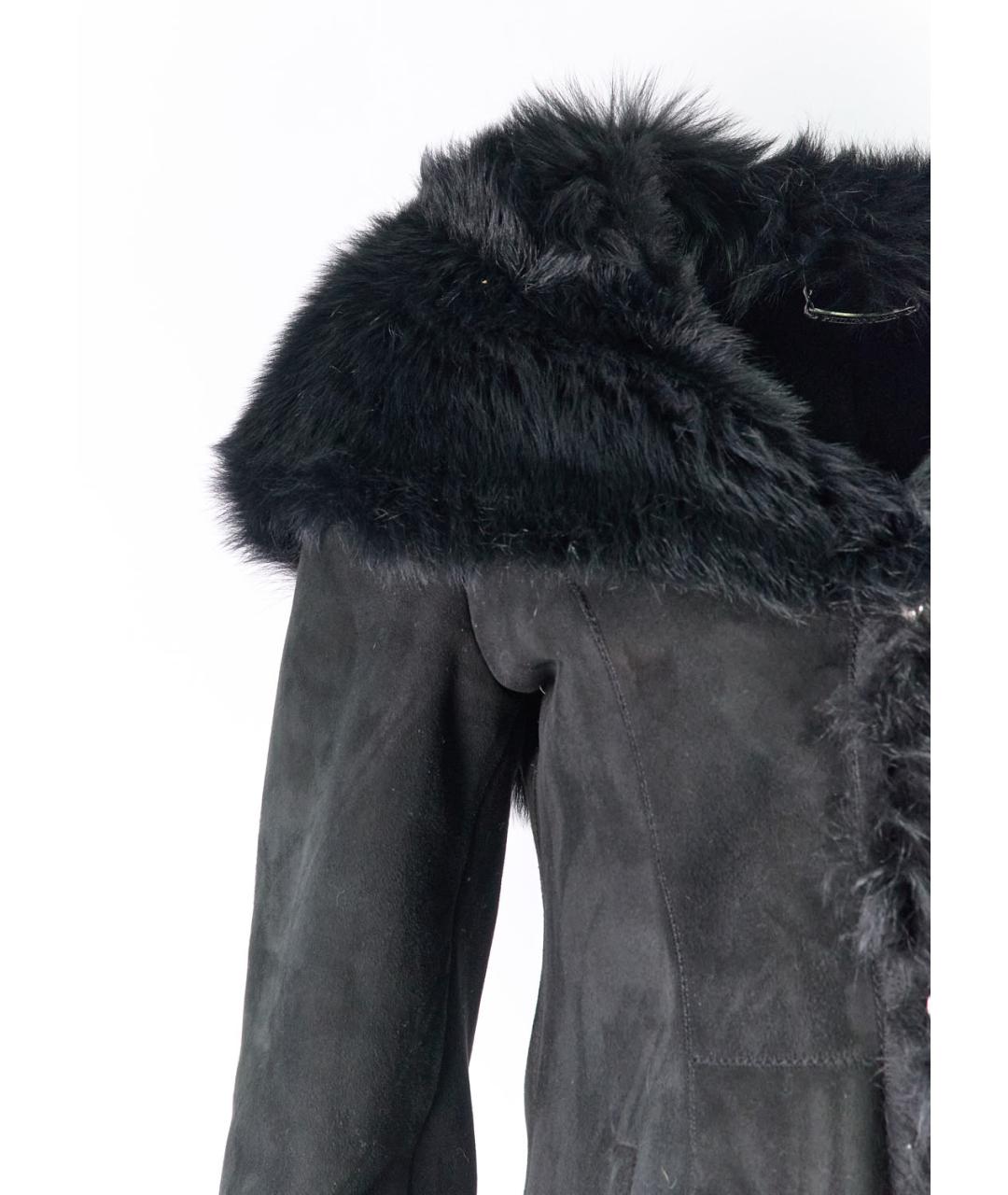 PHILIPP PLEIN Черная кожаная дубленка, фото 5