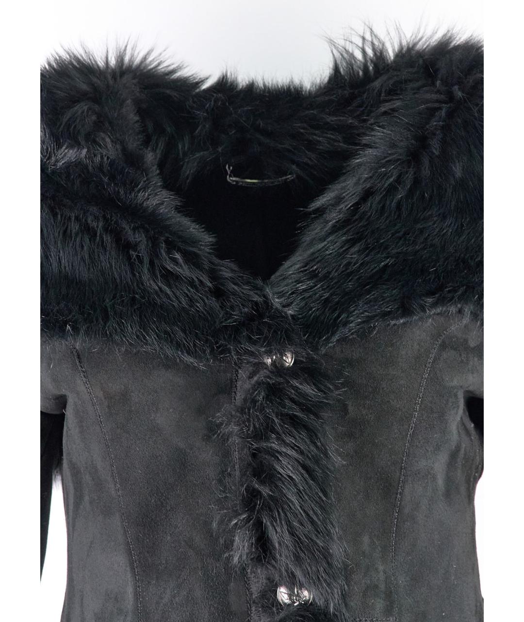 PHILIPP PLEIN Черная кожаная дубленка, фото 4