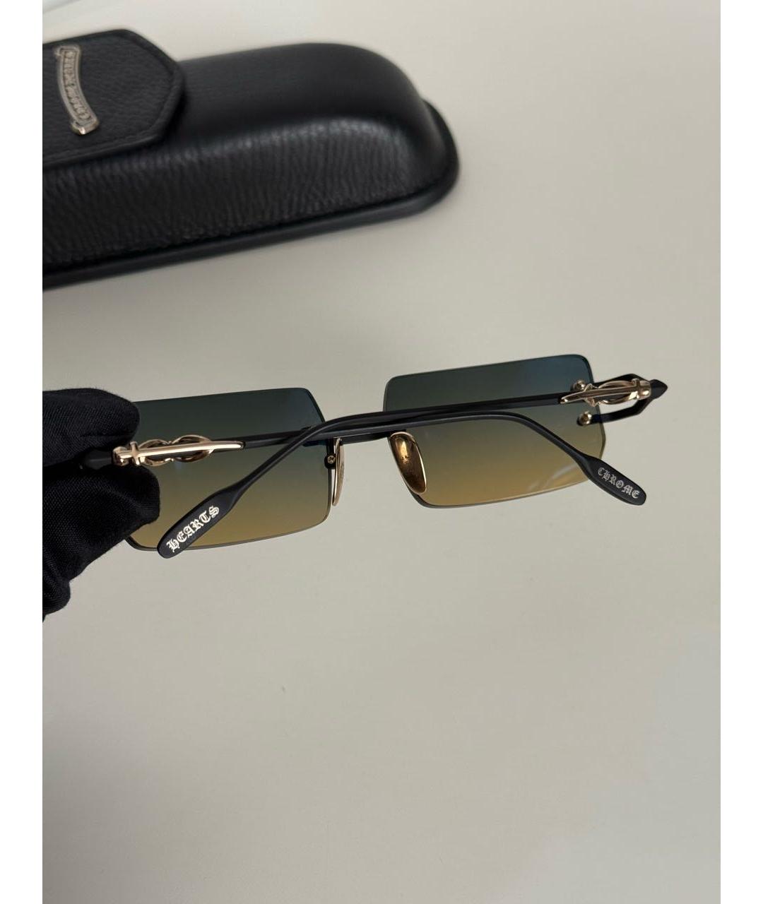 CHROME HEARTS Темно-синие пластиковые солнцезащитные очки, фото 4