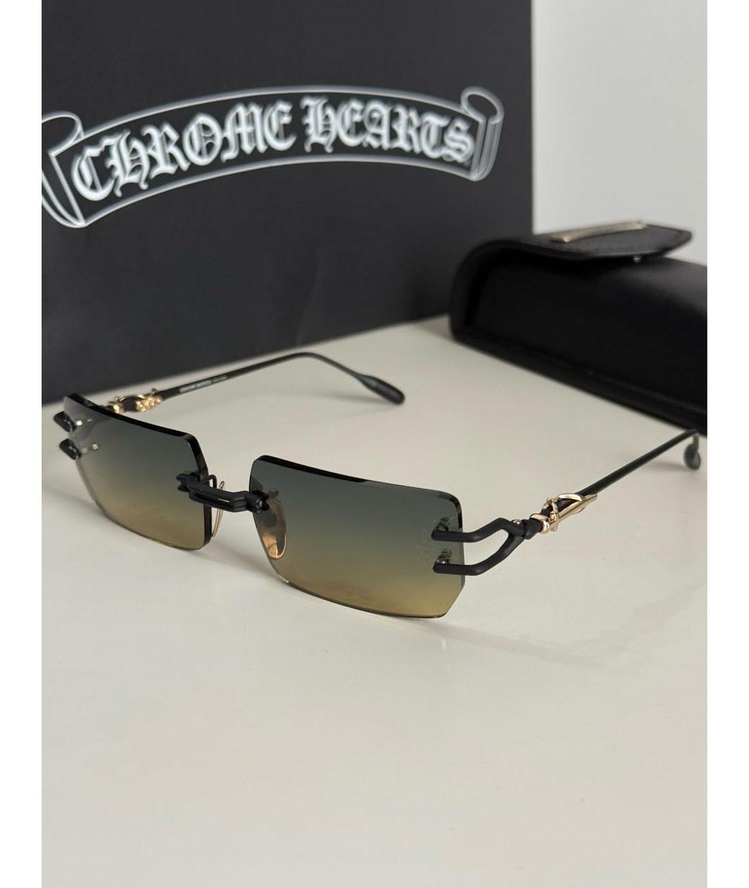 CHROME HEARTS Темно-синие пластиковые солнцезащитные очки, фото 2